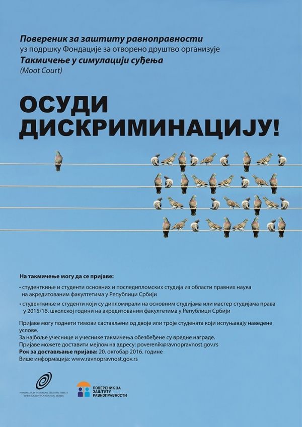 Četvrto Nacionalno takmičenje u simulaciji suđenja u oblasti zaštite od diskriminacije